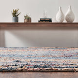 Abstract Geometric Shag Grey/Multi Area Rug