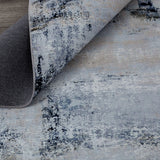 Abstract Grey/Blue Area Rug