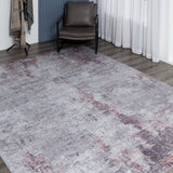 Abstract Grey/Lavender Area Rug