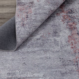 Abstract Grey/Lavender Area Rug