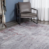 Abstract Grey/Lavender Area Rug