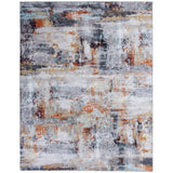 Abstract Grey/Rust/Gold Area Rug