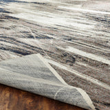 Abstract Grey Strie Area Rug