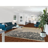Abstract Modern Gabbeh Indian Area Rug Handmade Wool Carpet - 8'0"x 10'4"