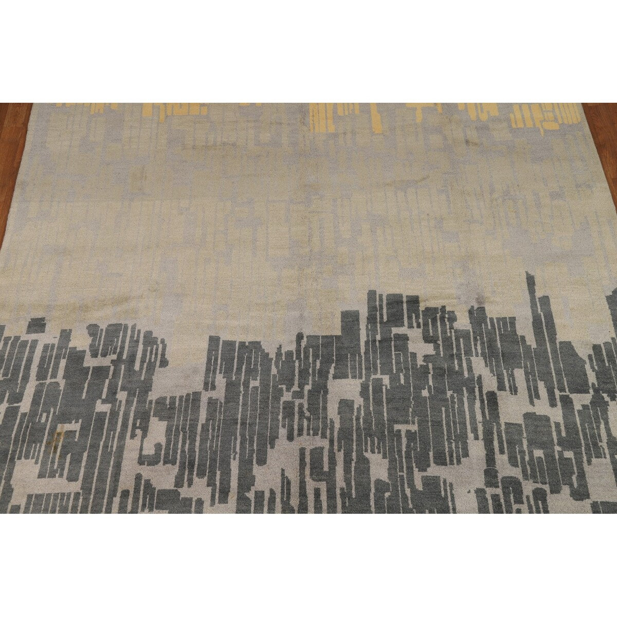 Abstract Modern Gabbeh Indian Area Rug Handmade Wool Carpet - 8'0"x 10'4"