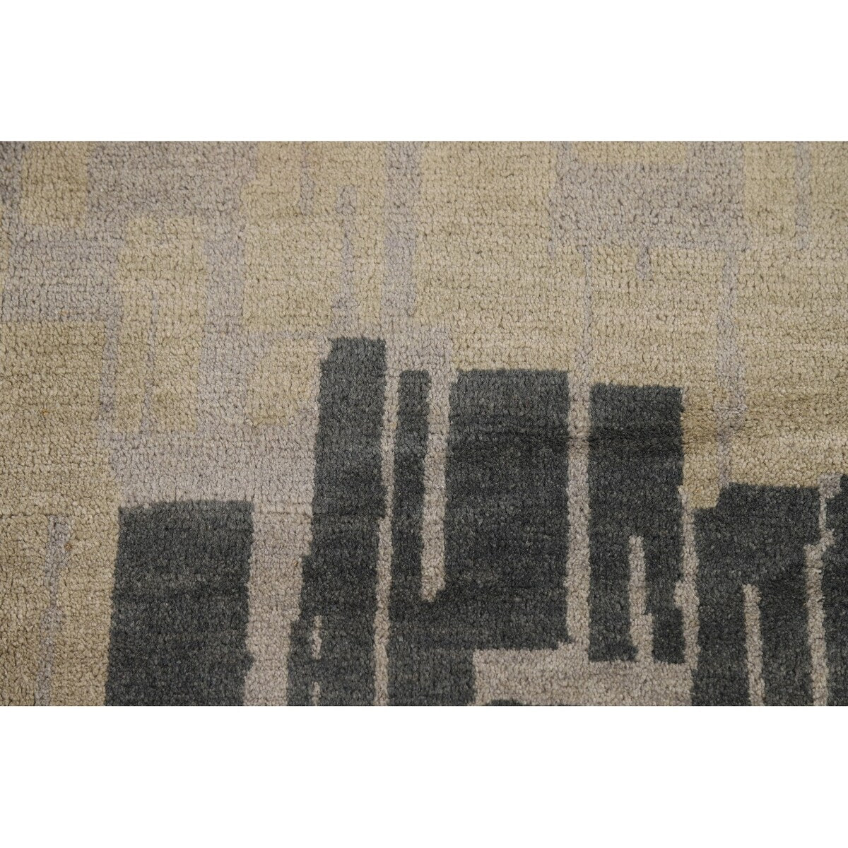 Abstract Modern Gabbeh Indian Area Rug Handmade Wool Carpet - 8'0"x 10'4"