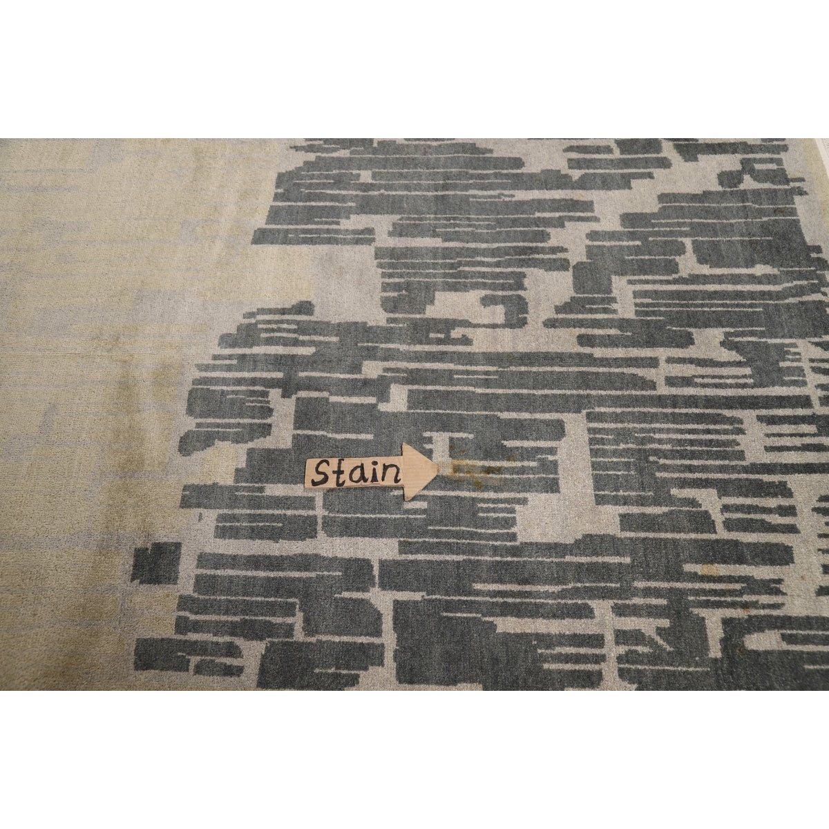 Abstract Modern Gabbeh Indian Area Rug Handmade Wool Carpet - 8'0"x 10'4"