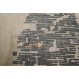 Abstract Modern Gabbeh Indian Area Rug Handmade Wool Carpet - 8'0"x 10'4"