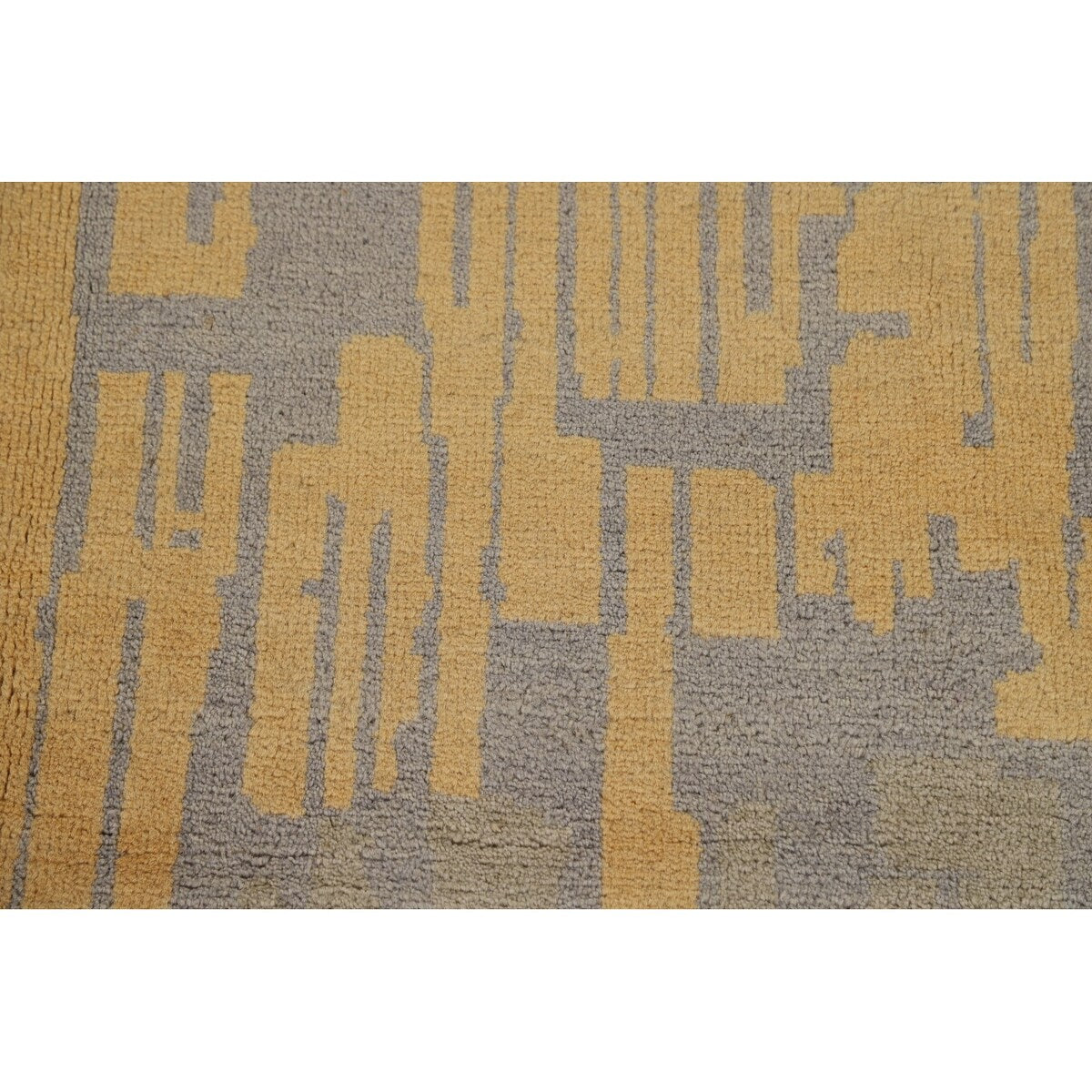 Abstract Modern Gabbeh Indian Area Rug Handmade Wool Carpet - 8'0"x 10'4"