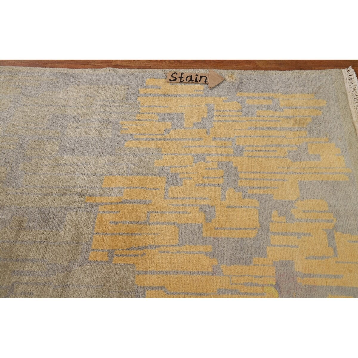 Abstract Modern Gabbeh Indian Area Rug Handmade Wool Carpet - 8'0"x 10'4"