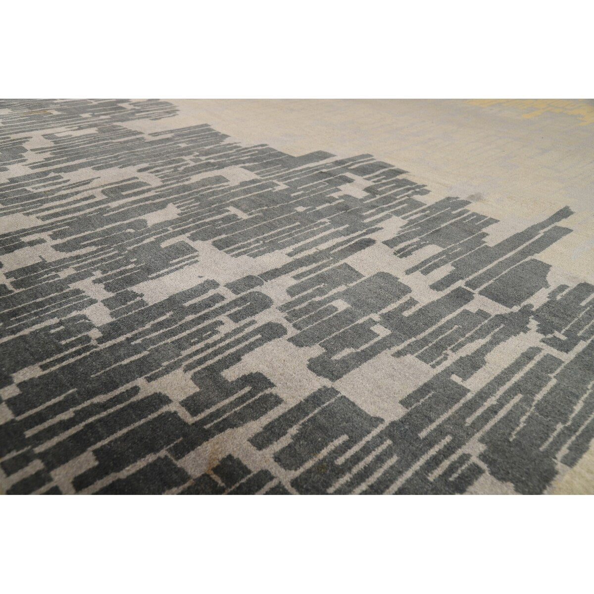 Abstract Modern Gabbeh Indian Area Rug Handmade Wool Carpet - 8'0"x 10'4"