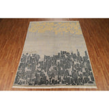 Abstract Modern Gabbeh Indian Area Rug Handmade Wool Carpet - 8'0"x 10'4"