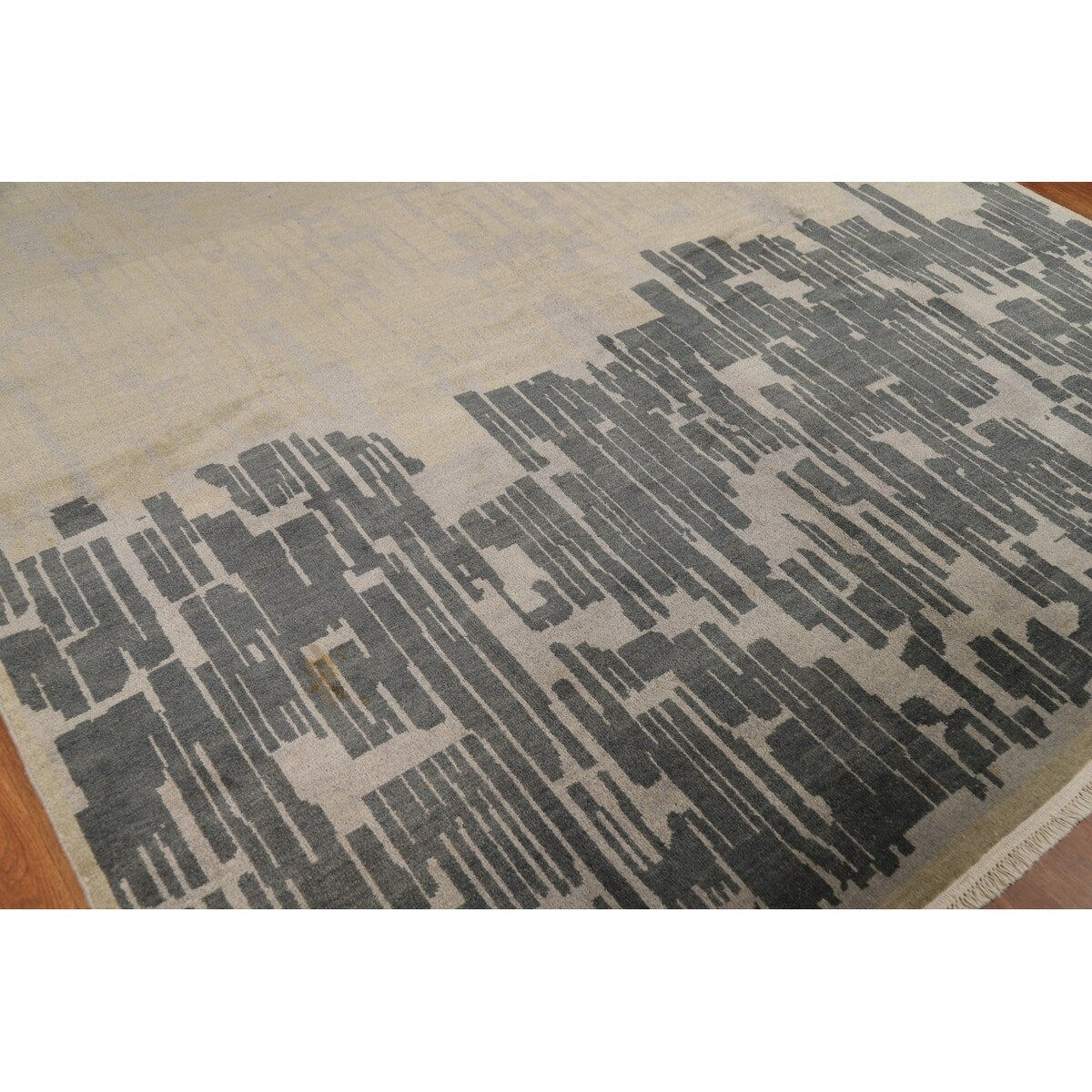 Abstract Modern Gabbeh Indian Area Rug Handmade Wool Carpet - 8'0"x 10'4"