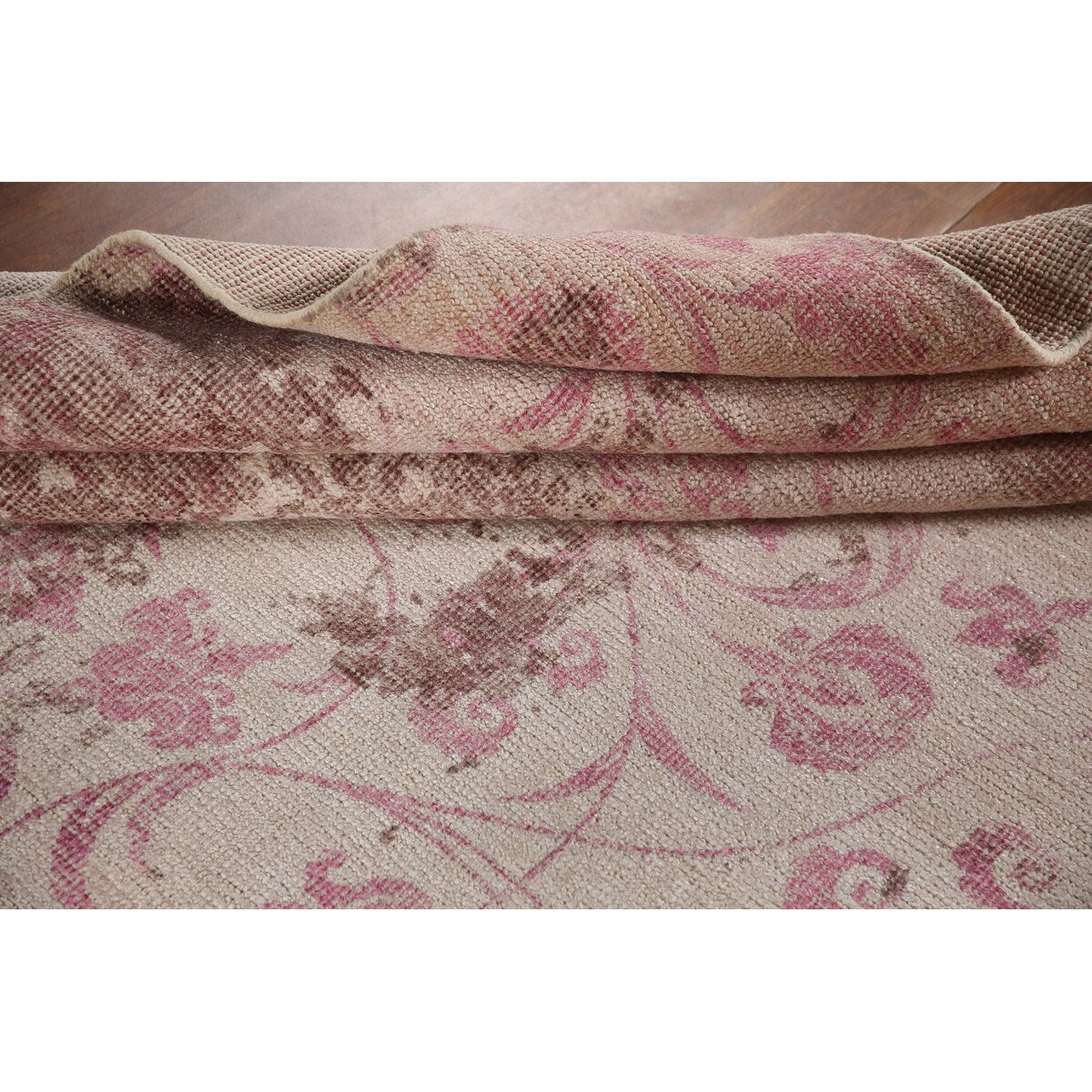 Abstract Modern Oriental Area Rug Hand-Knotted Wool Carpet - 8'0"x 10'0"