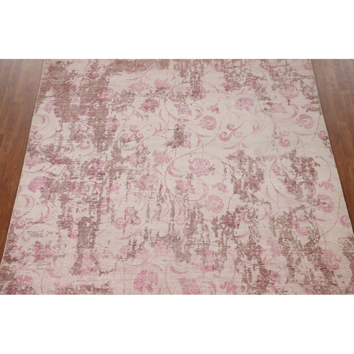 Abstract Modern Oriental Area Rug Hand-Knotted Wool Carpet - 8'0"x 10'0"