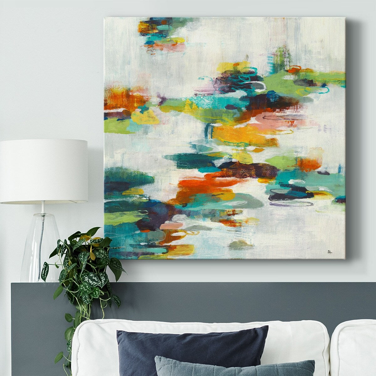 Abstract Pastel V-Gallery Wrapped Canvas