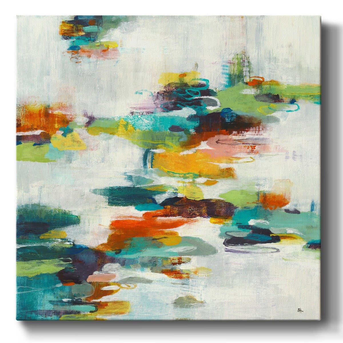Abstract Pastel V-Gallery Wrapped Canvas