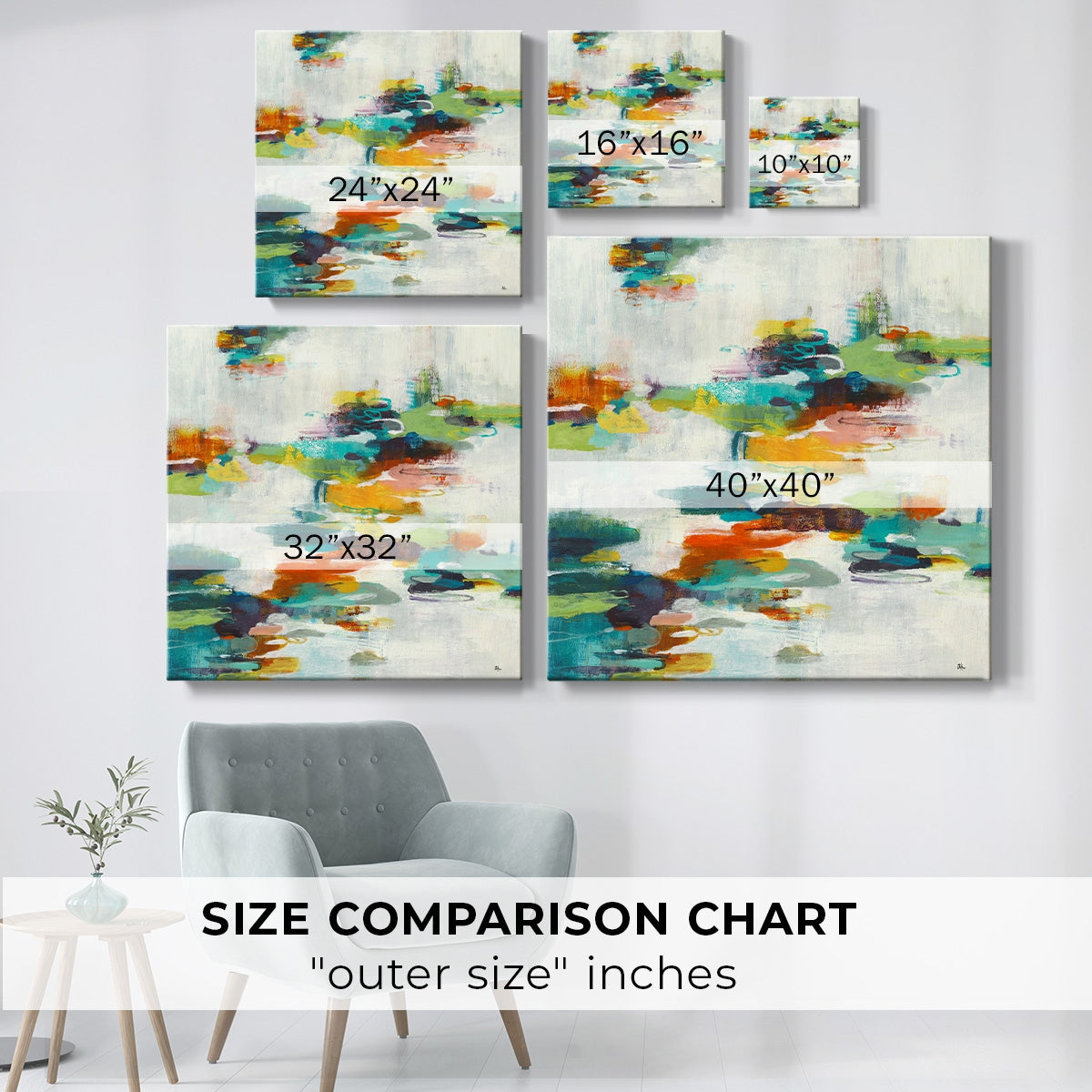 Abstract Pastel V-Gallery Wrapped Canvas