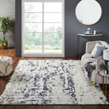 Abstract Shag Grey/Ivory Area Rug