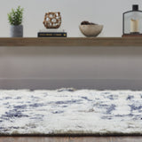 Abstract Shag Grey/Ivory Area Rug