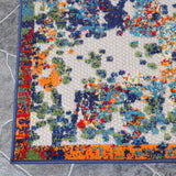 Superior Abstract Splatter Modern Indoor Outdoor Runner or Area Rug