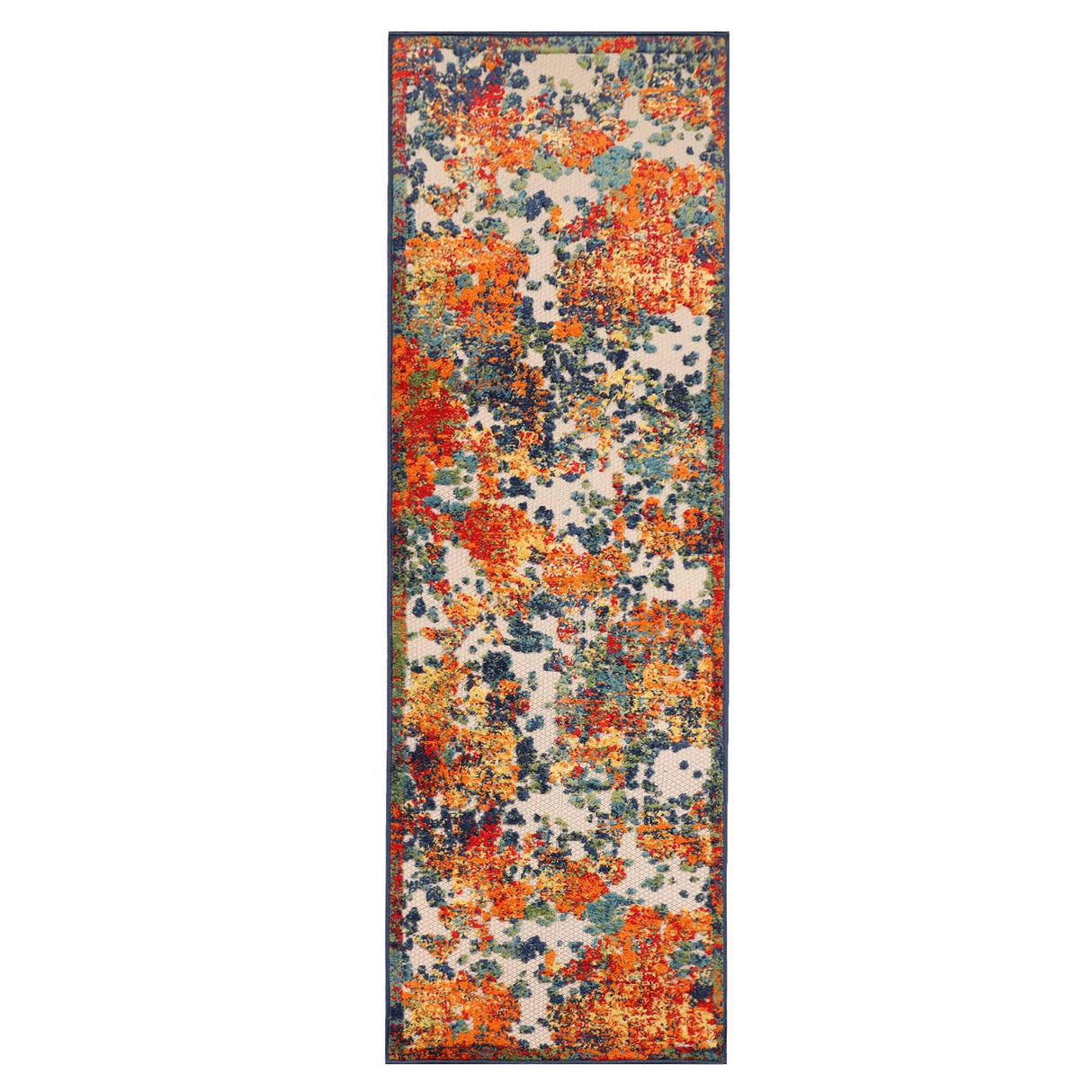 Superior Abstract Splatter Modern Indoor Outdoor Runner or Area Rug