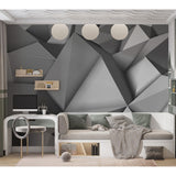 Abstract Wallpaper Wall Mural - Graphite Fantasy