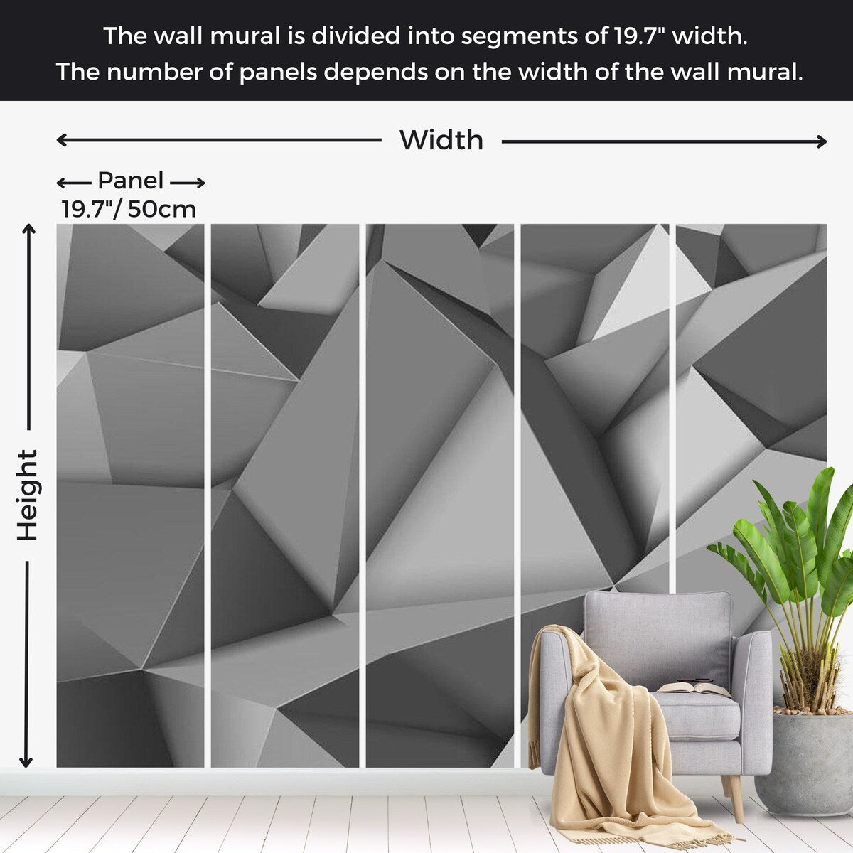 Abstract Wallpaper Wall Mural - Graphite Fantasy