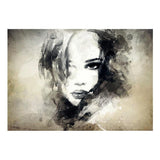 Abstract Wallpaper Wall Mural - Mysterious Girl