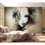 Abstract Wallpaper Wall Mural - Mysterious Girl