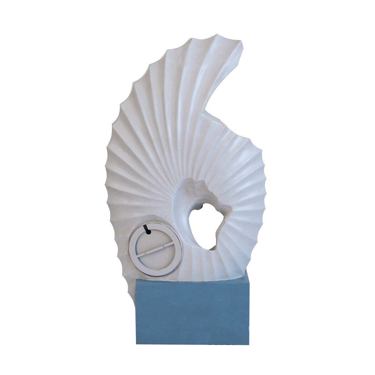 Abstract Water Fountain with Blue Base with Light