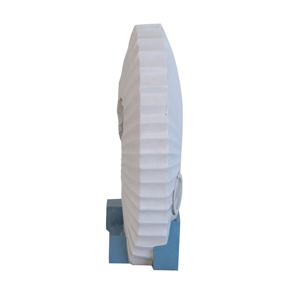Abstract Water Fountain with Blue Base with Light