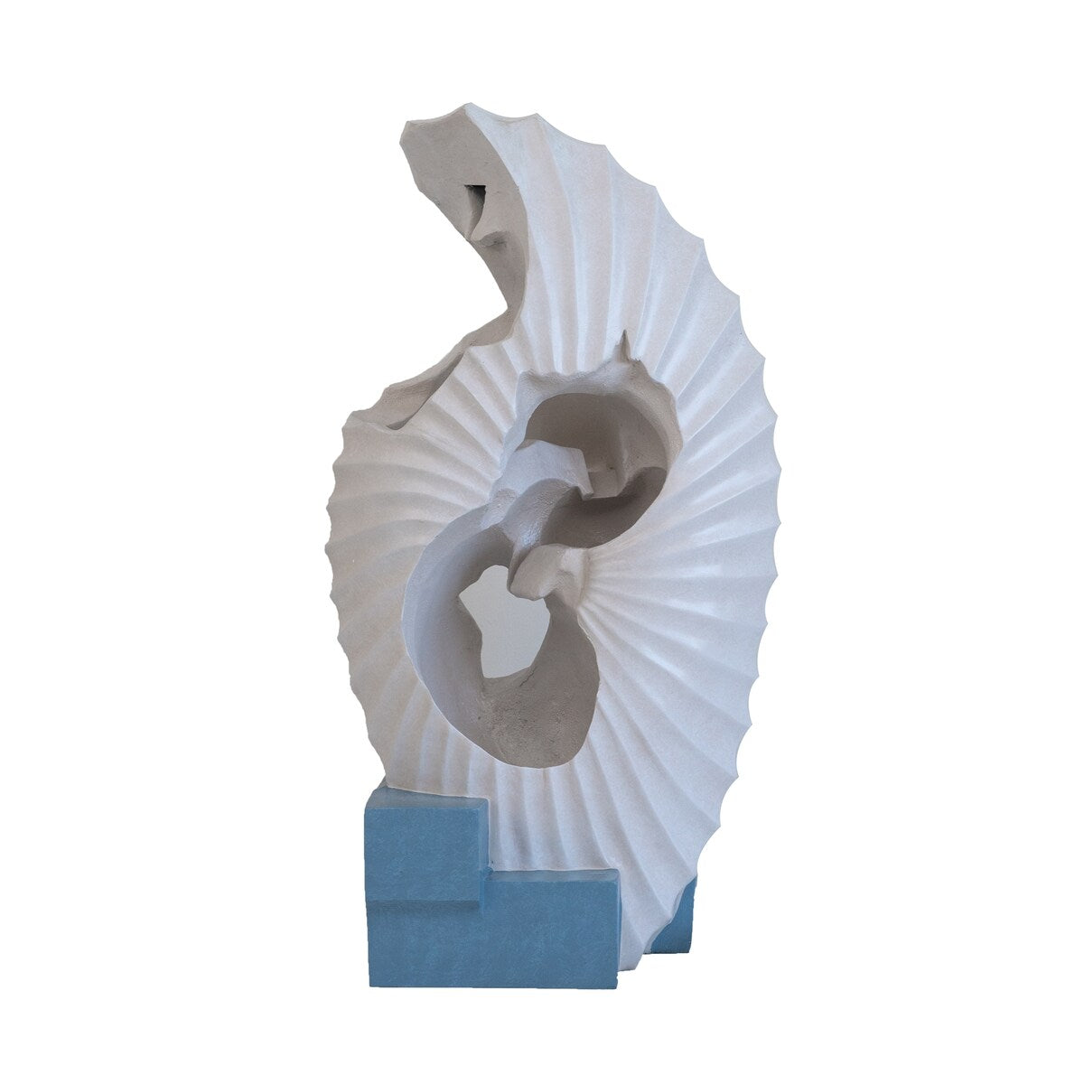 Abstract Water Fountain with Blue Base with Light
