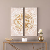 SEI Furniture Acanthia Carved wood Gold Decorative Wall Panels (Set of 2)