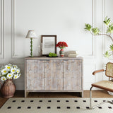 Accent Cabinet Farmhouse Style 3 Door Wooden Cabinet Sideboard Buffet Server Cabinet Storage Cabinet