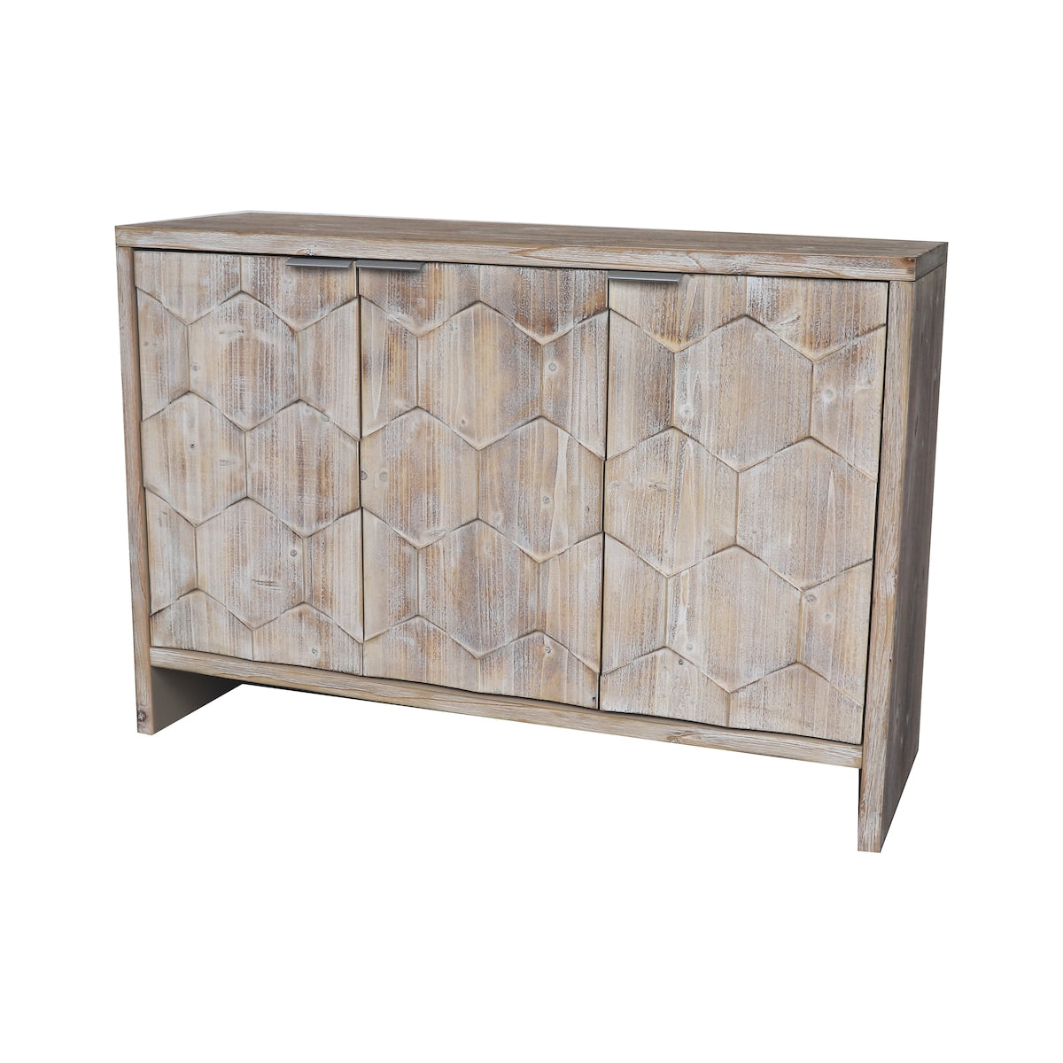 Accent Cabinet Farmhouse Style 3 Door Wooden Cabinet Sideboard Buffet Server Cabinet Storage Cabinet