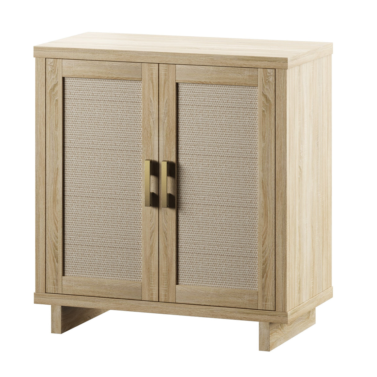 Coastal Accent Cabinet with Linen Style Details