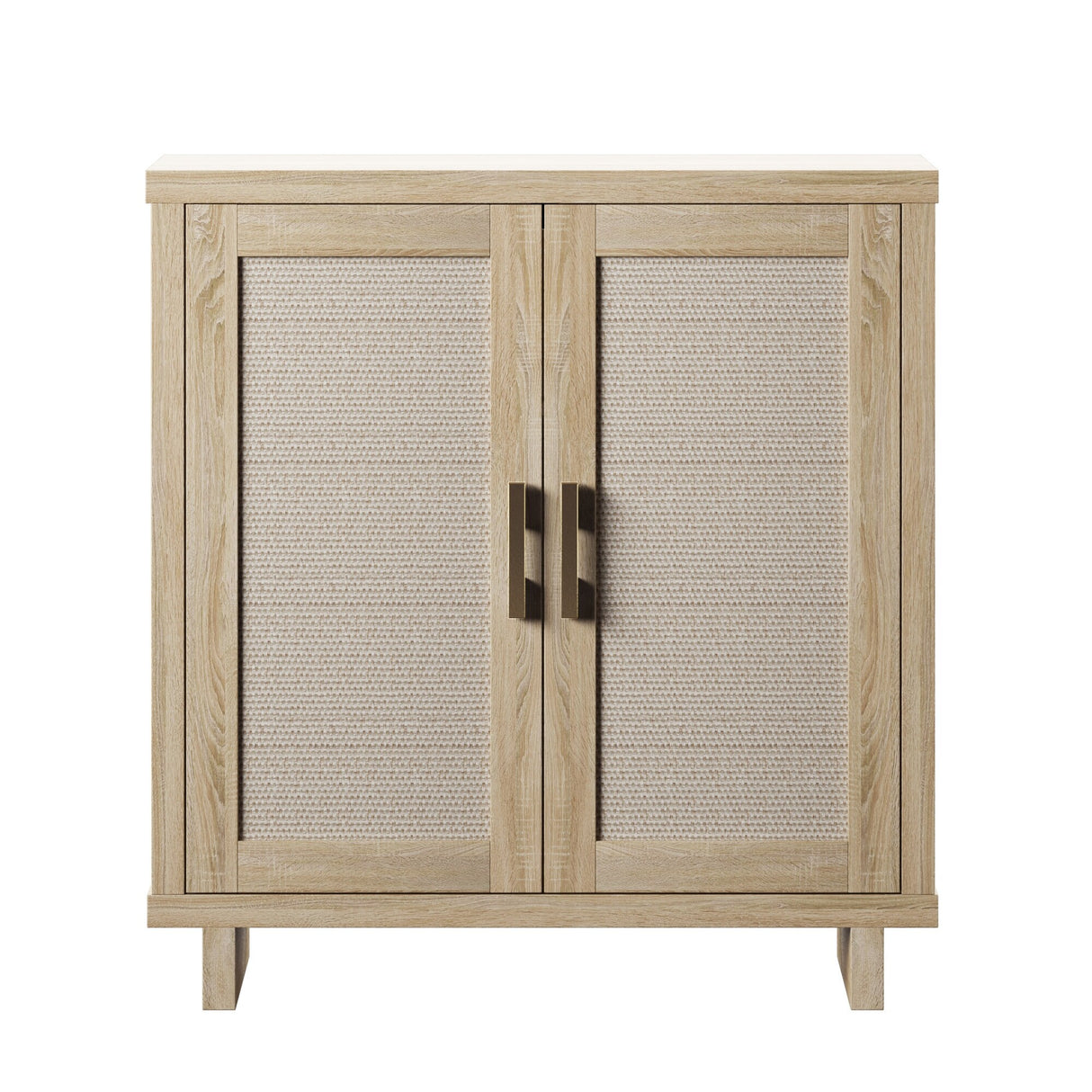 Coastal Accent Cabinet with Linen Style Details