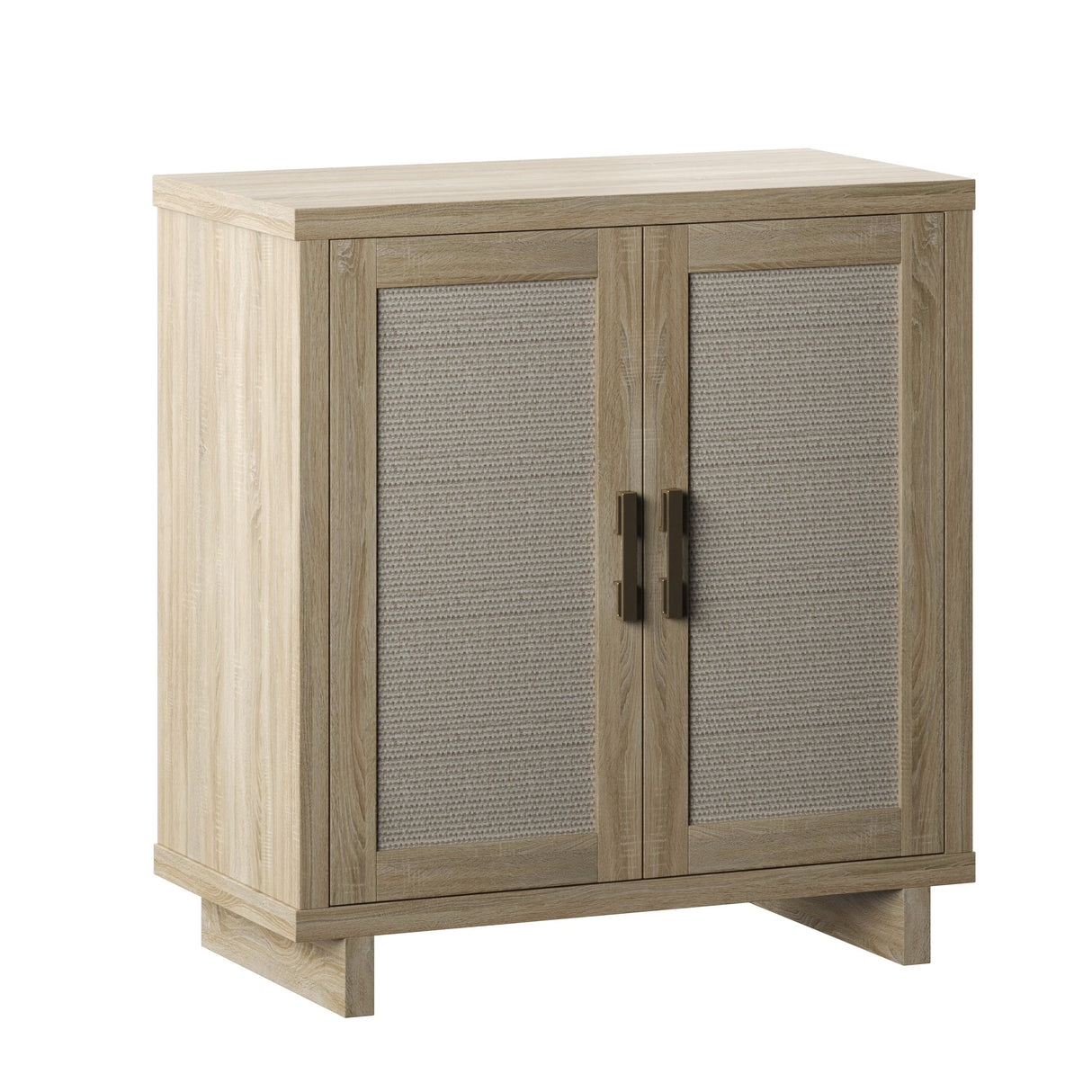 Coastal Accent Cabinet with Linen Style Details
