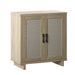 Coastal Accent Cabinet with Linen Style Details