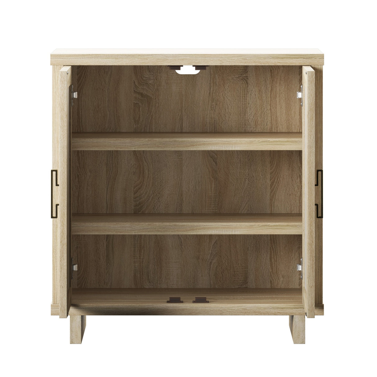 Coastal Accent Cabinet with Linen Style Details