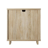Coastal Accent Cabinet with Linen Style Details