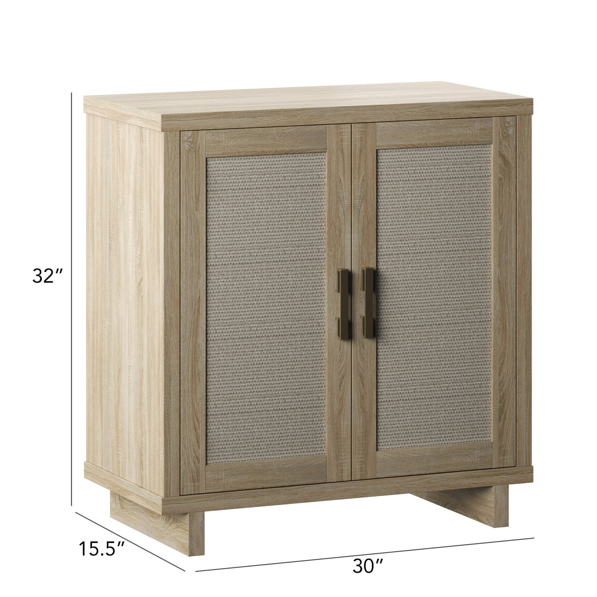 Coastal Accent Cabinet with Linen Style Details