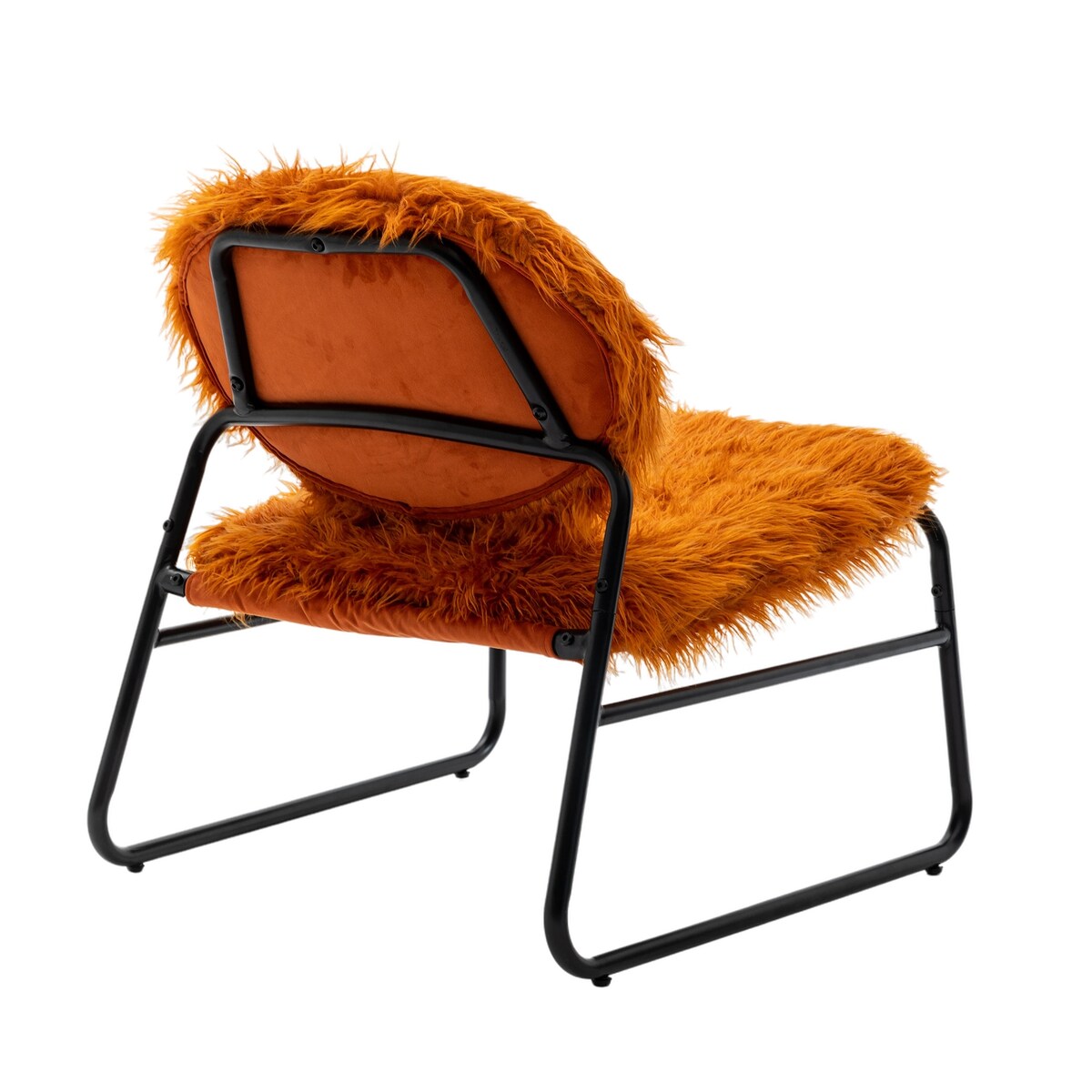 Accent Chair - Modern Industrial Slant Armchair with Metal Frame - Premium High Density Soft Single Chair