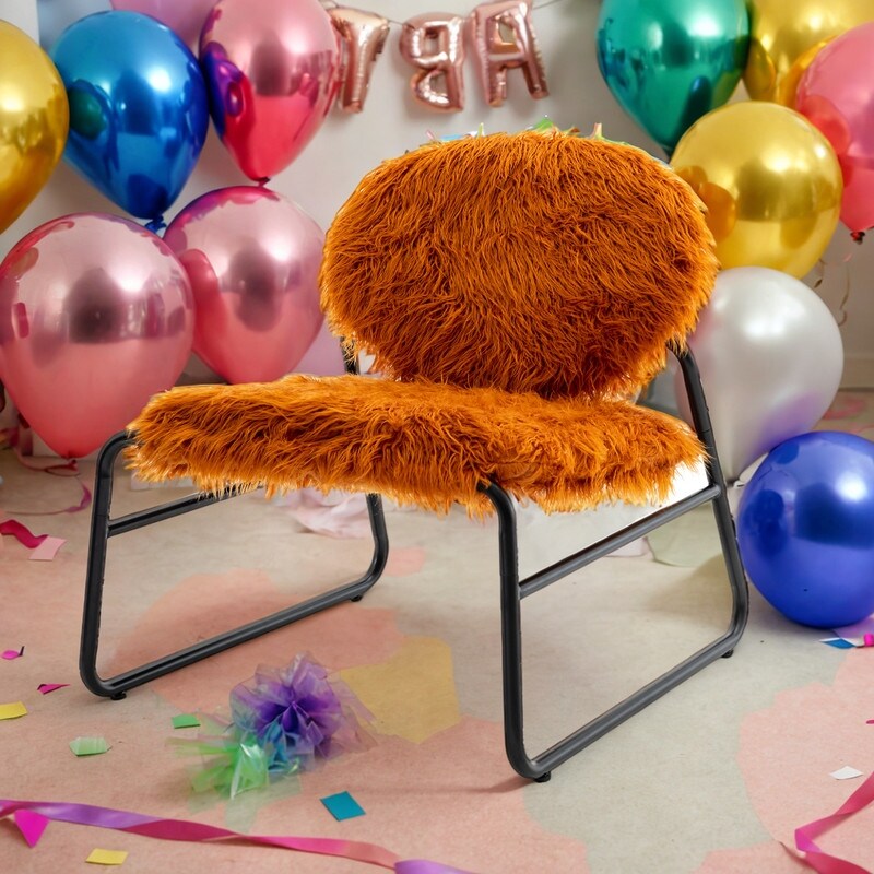 Accent Chair - Modern Industrial Slant Armchair with Metal Frame - Premium High Density Soft Single Chair