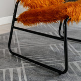 Accent Chair - Modern Industrial Slant Armchair with Metal Frame - Premium High Density Soft Single Chair