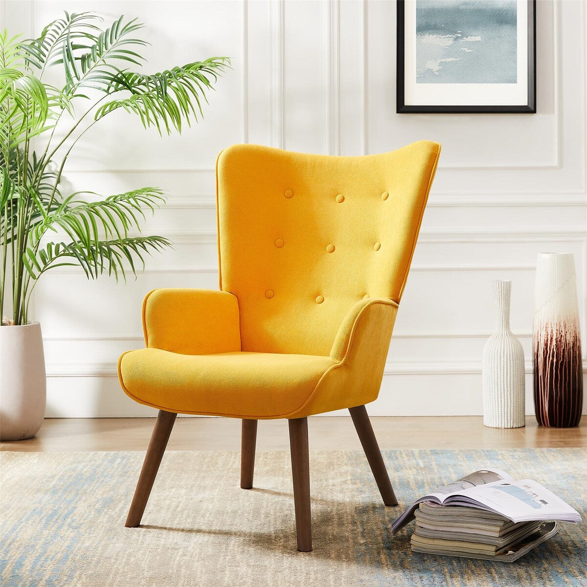 Accent Chair Armchair, Upholstered Nap Chair Comfy Lounge Chair