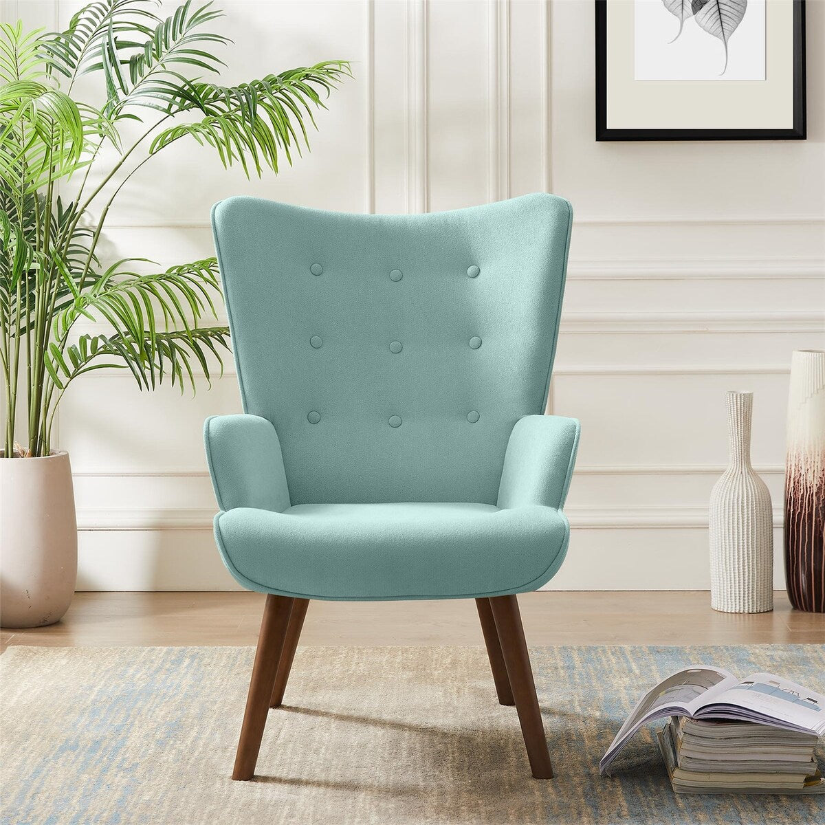 Accent Chair Armchair, Upholstered Nap Chair Comfy Lounge Chair