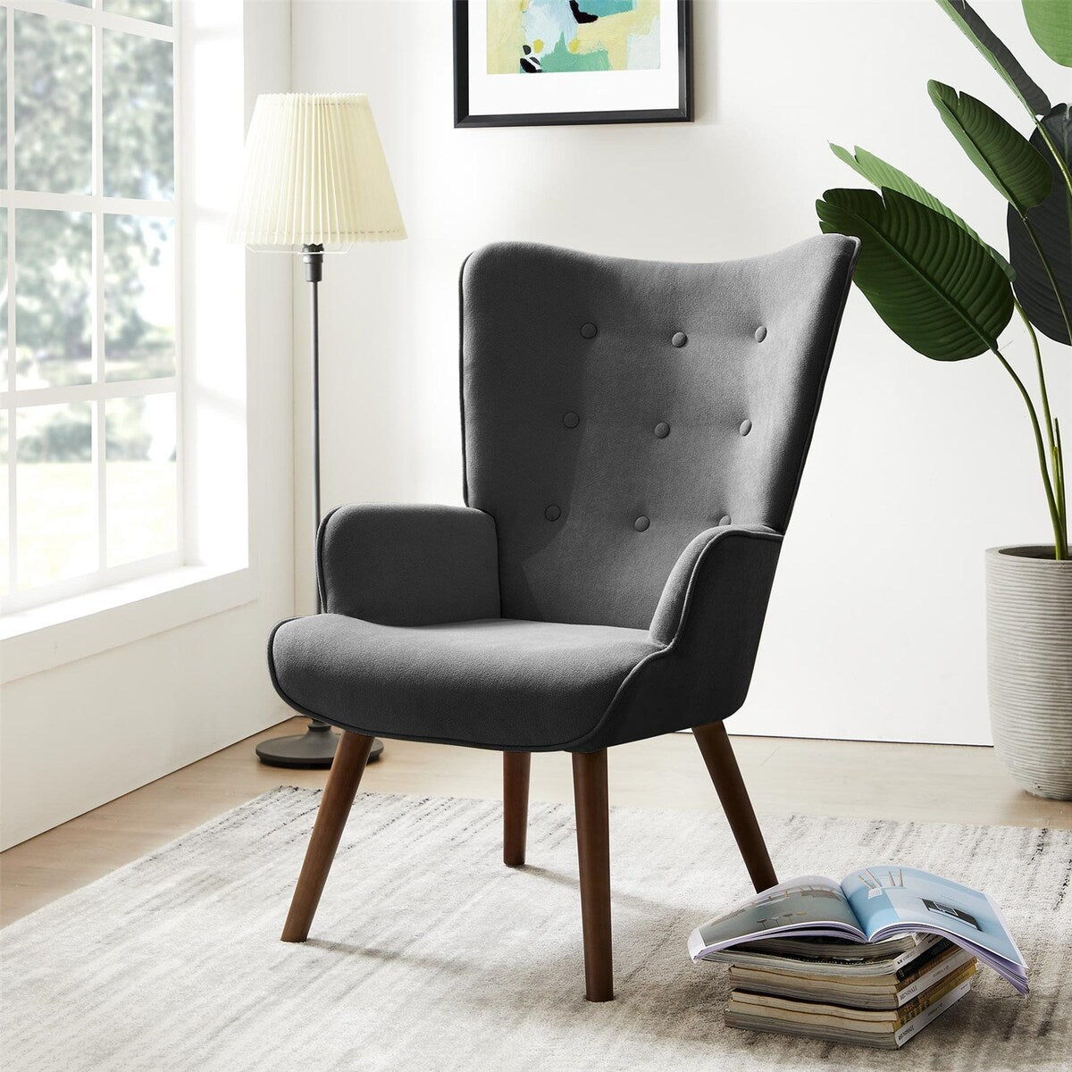 Accent Chair Armchair, Upholstered Nap Chair Comfy Lounge Chair