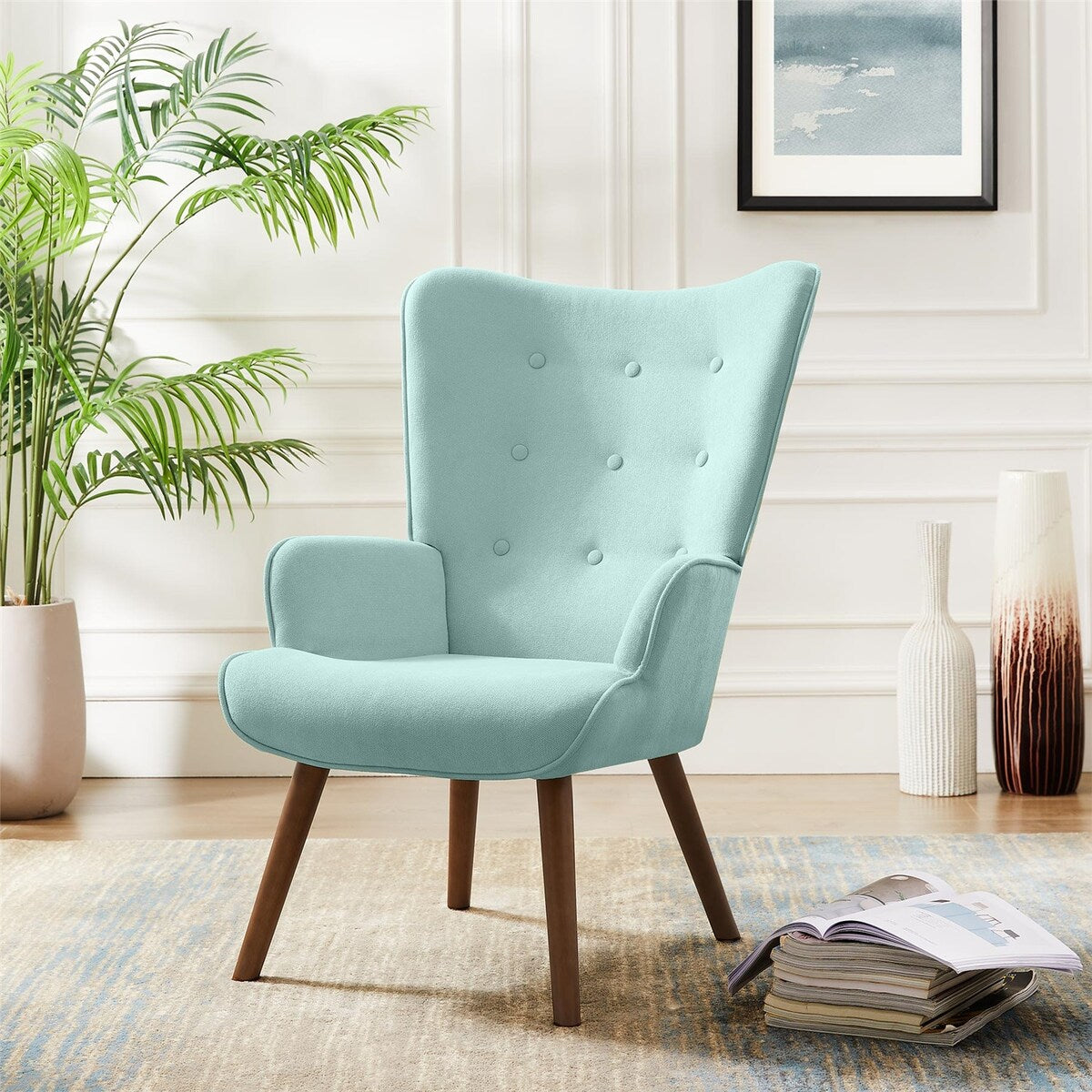 Accent Chair Armchair, Upholstered Nap Chair Comfy Lounge Chair